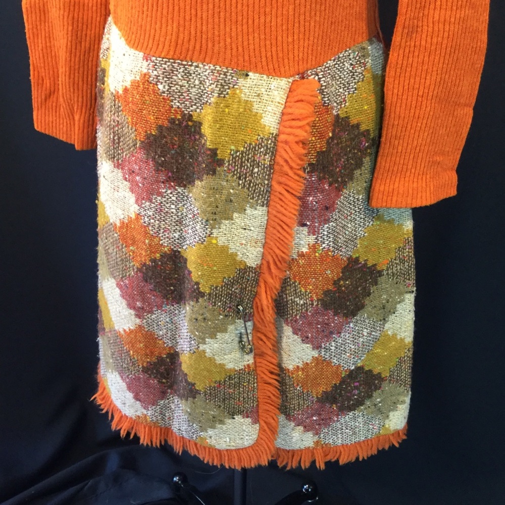 Acrylic turtleneck Diamond pattern dress med - Picture 2 of 8